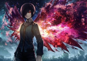 Tokyo Ghoul characters na may pinahusay na pakpak na wallpaper