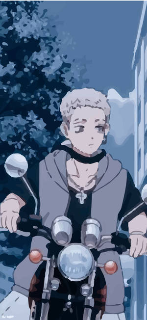 Tokyo Revengers iPhone Mitsuya On Motorcycle — Galaxy Note Wallpaper
