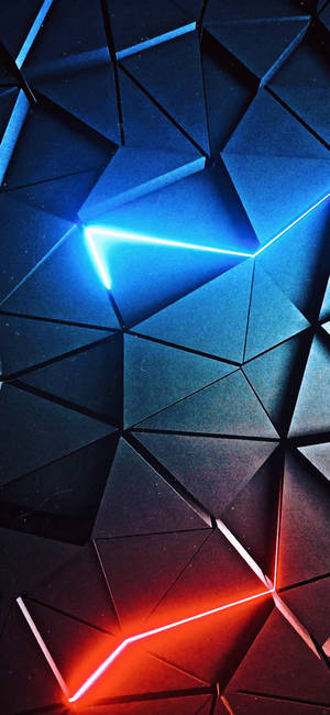 Triangular Abstract Neon Aesthetic Iphone — iPhone 15 Pro Wallpaper