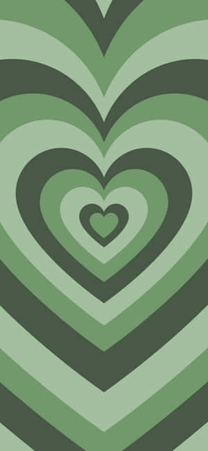 Trippy Gray Aesthetic Sage Green Heart — Redmi Note 13 Pro Wallpaper
