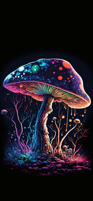 Background na Trippy na Kabute — iPhone 17 Pro Wallpaper