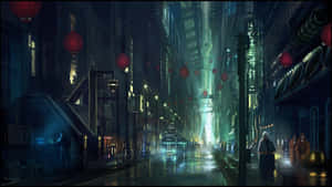 Mga larawan ng Anime City — Anime city GIF Wallpaper