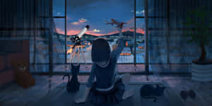 Madilim na Anime background — Madilim na anime GIF Wallpaper