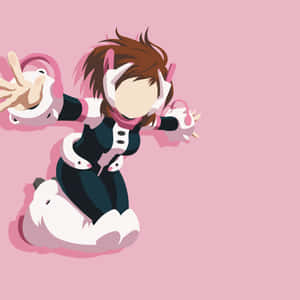 Uraraka Aesthetic — Minimalist na anime Wallpaper