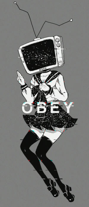 Wallpaper ng TV head Echo glitch — Redmi 13x Wallpaper