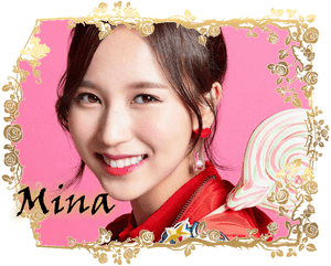 Twice Mina na May Balangkas ng Bulaklak