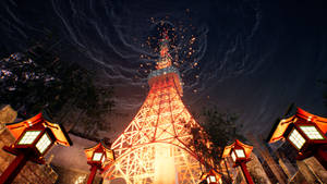 Wallpaper ng Ulap na Umiikot sa Ghostwire Tokyo — Ghostwire Tokyo Wallpaper
