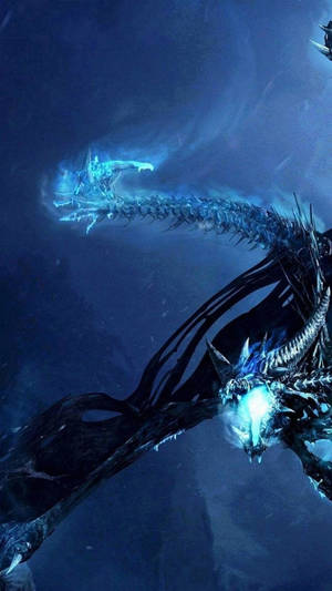 Lock screen World of Warcraft luminescent dragon wallpaper.