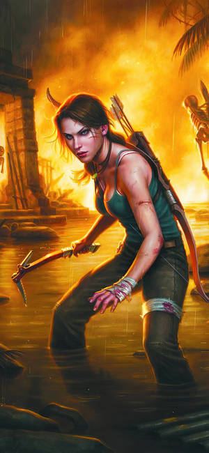 Lara Croft Iphone — Galaxy A16 Wallpaper