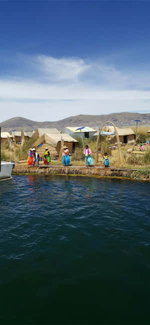 Uros Floating Islands Lake Titicaca — Pixel 8a Wallpaper