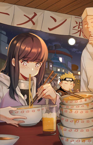 Uzumaki Clan Eating Digital Art wallpaper — Galaxy Tab S9 FE Wallpaper