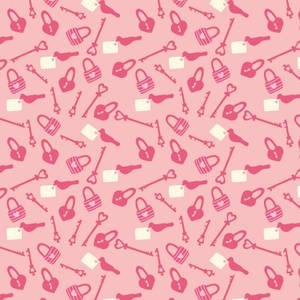 Valentine's Lock And Key Pattern — Pixel Watch 5 Wallpaper