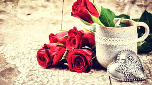 Araw ng mga Puso pulang rosas wallpaper — Chromebook Wallpaper
