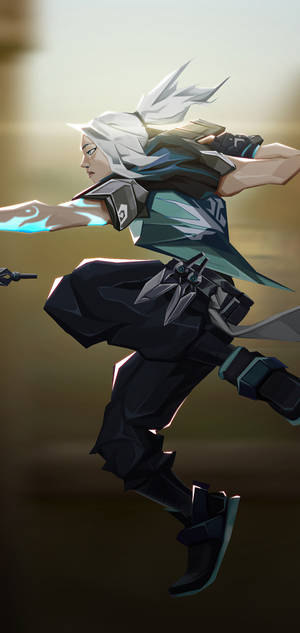 Valorant Jett Attacking — Galaxy Note Wallpaper