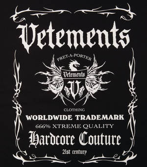 Vetements Black Label Logo wallpaper — Vivo X Fold Wallpaper