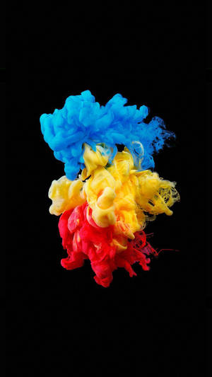 AMOLED wallpaper ng clouds ng paint sa black background.
