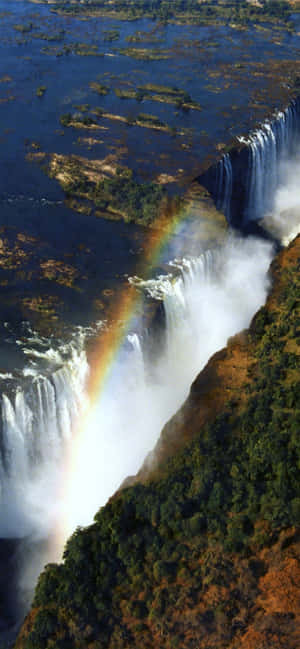 Victoria Falls Na May Rainbow — iPhone 13 Mini Wallpaper