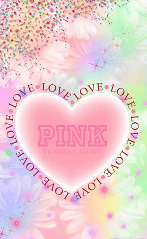 Victoria's Secret Heart Pink Floral na wallpaper — RedMagic Astra 2 Wallpaper