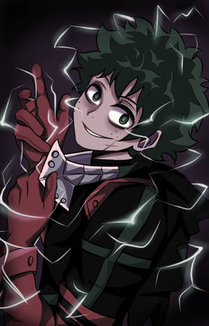Villain Deku White Lightning Fan Art wallpaper — Moto Pad Wallpaper