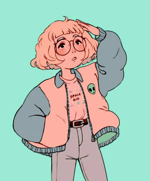 Vintage Girl Aesthetic Drawing wallpaper. — Retro aesthetic Wallpaper