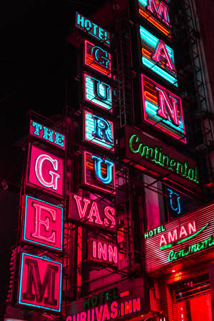 Vintage hotel signs wallpaper — 2:3 Wallpaper
