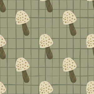 Vintage na Cute na Kabute na Checkered Pattern
