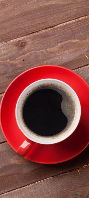Vivo V20 Coffee Red Cup — iPhone 16 Pro Max Wallpaper