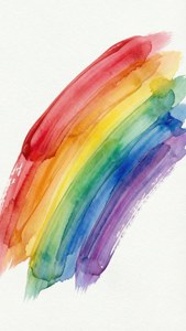 Malambot na watercolor rainbow brushstrokes, perpekto bilang transparent overlay. — iPhone 5 Wallpaper