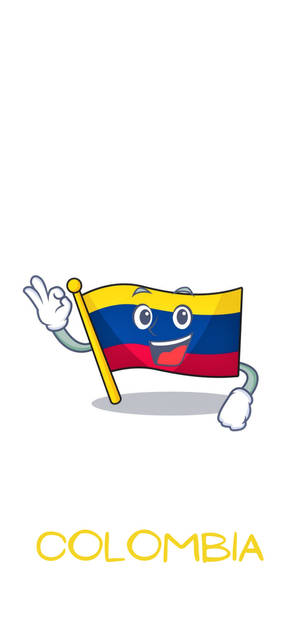 Waving Colombia Flag Emoji wallpaper — 1290x2796 Wallpaper