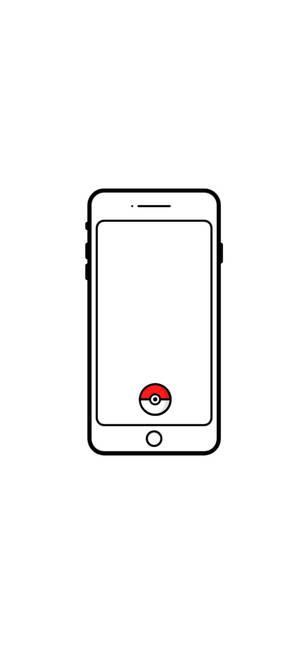 White iPhone Poké Ball — Pixel 9 Pro Wallpaper