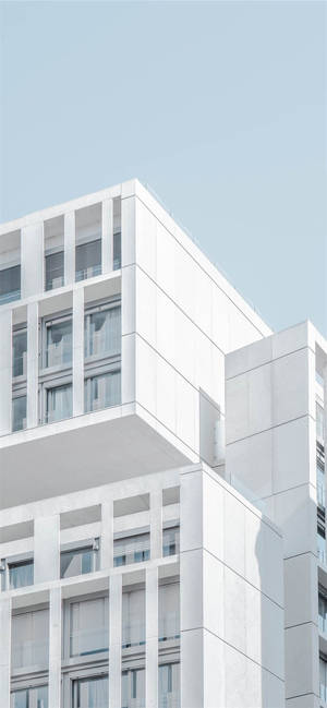 White iPhone Modern Building — iPhone 13 Mini Wallpaper