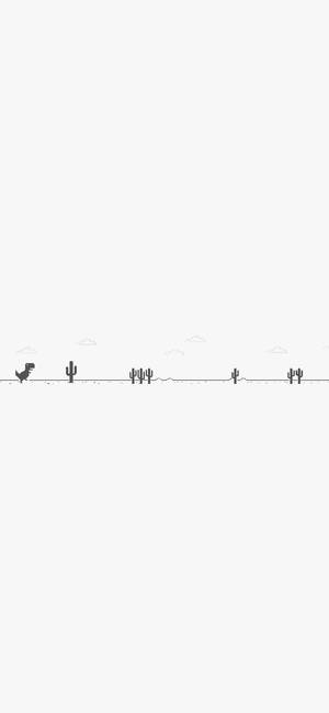 White iPhone No Internet Dinosaur — Pixel 8 Wallpaper