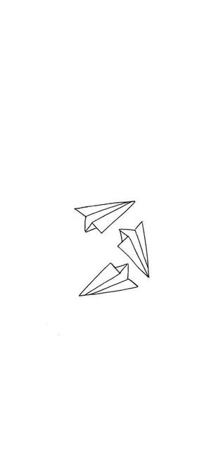 White iPhone Paper Airplanes — iPhone 15 Plus Wallpaper