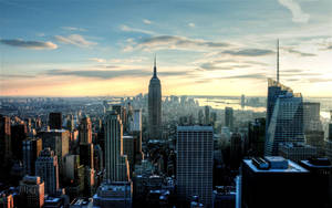 Amazing image ng city sa sunset para sa Macbook
