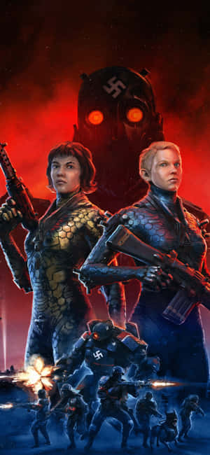 Iphone Xs Wolfenstein Ii Background — iPhone 15 Pro Wallpaper