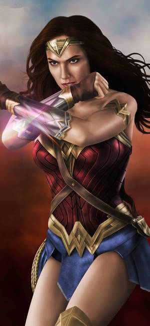 Wallpaper ng klasikong posa ng Wonder Woman 1984 — iPhone 17 Pro Max Wallpaper