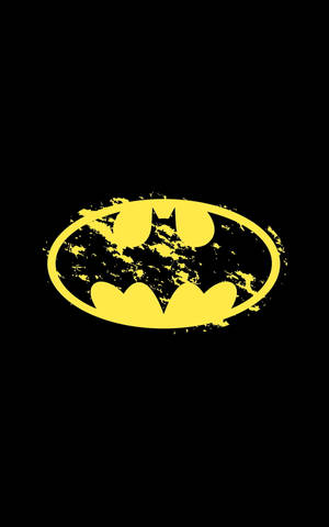 Worn Yellow Batman Logo IPhone — Galaxy Tab S10+ Wallpaper