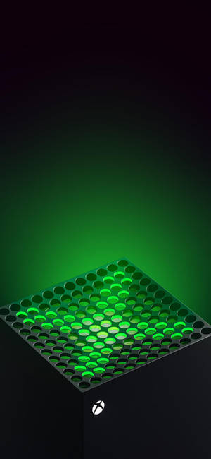 Xbox Series X berdeng ilaw wallpaper — iPhone 14 Plus Wallpaper