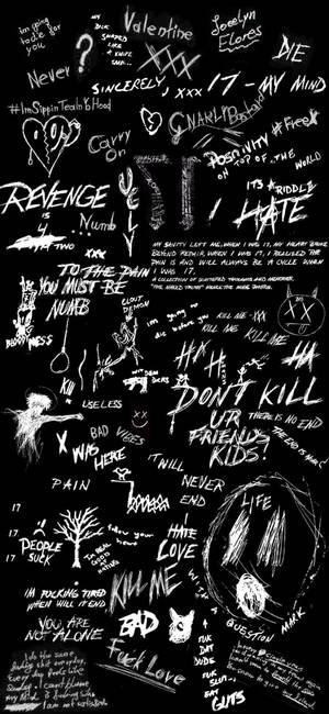 XXXTentacion Aesthetic Random Song Lyrics — iPhone 17 Pro Max Wallpaper