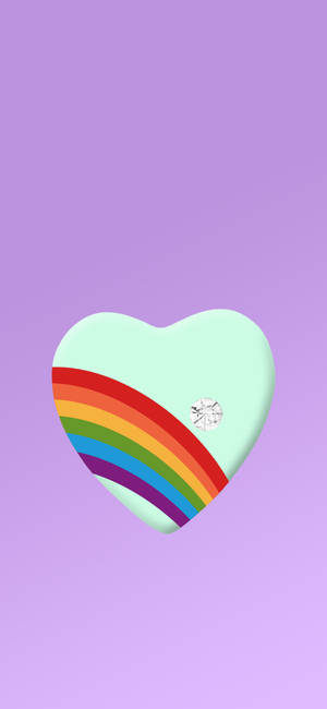 Y2k Heart With Rainbow Design — ROG Phone 9 FE Wallpaper
