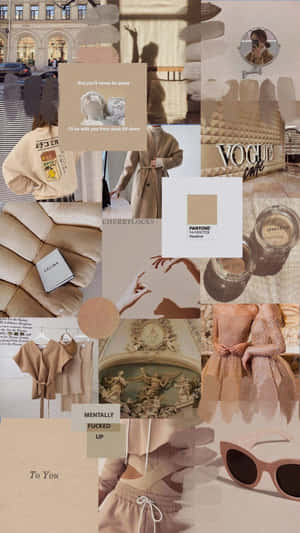 Yakapin ang Walang Hanggang Kagandahan ng Beige — Beige brown aesthetic GIF Wallpaper