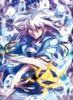 Si Yami Bakura ay ngumingiti nang menacingly sa anino