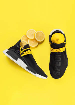 Yellow Lemon Shoes Wallpaper — Bright Wallpaper