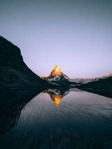 Yellow mountain peak iPad wallpaper