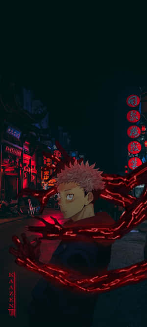 Yuji Itadori mula sa Anime Jujutsu Kaisen Android Wallpaper — Jujutsu kaisen Wallpaper