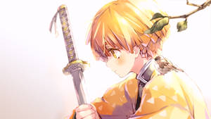 Zenitsu ng Demon Slayer sa Sikat ng Araw — Zenitsu ng demon slayer Wallpaper