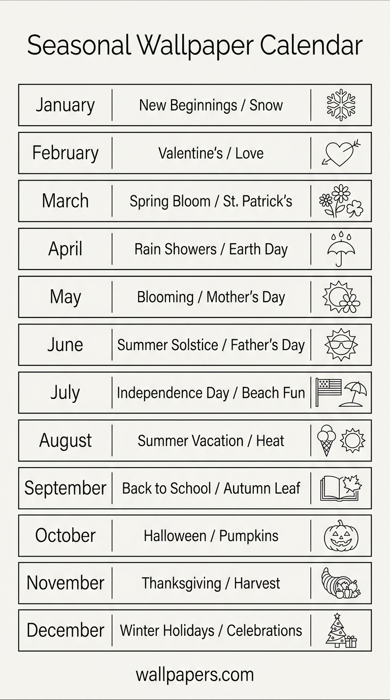 Seasonal Wallpaper Trends — Christmas, Halloween & More infographic